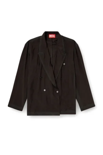 j-keysery Zweireihiger Blazer aus geknittertem Shell