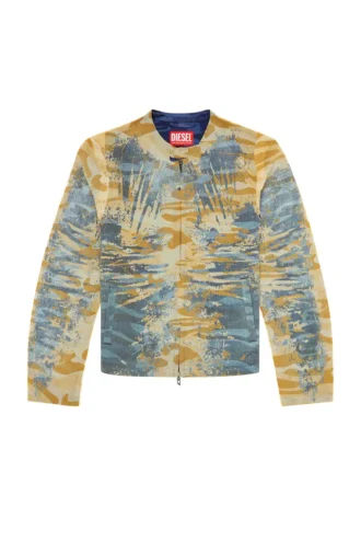 j-met-dev Bikerjacke aus Camouflage-Gabardine zum Abziehen