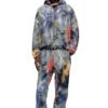j-mirr Gesteppte Windjacke mit Graffiti-Print