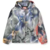 j-mirr Gesteppte Windjacke mit Graffiti-Print