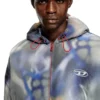 j-mirr Gesteppte Windjacke mit Graffiti-Print