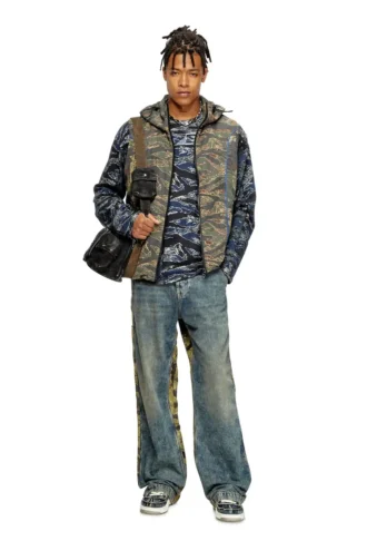 j-ostend-sl-camu Kapuzenweste mit gemischten Camouflage-Prints
