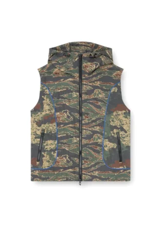 j-ostend-sl-camu Kapuzenweste mit gemischten Camouflage-Prints