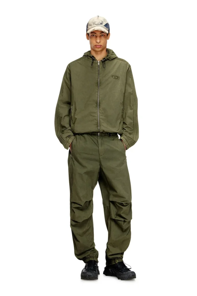 j-stitch Kapuzenjacke mit Reißverschluss aus Baumwollpopeline