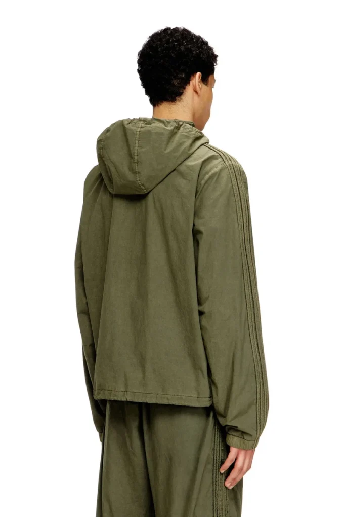 j-stitch Kapuzenjacke mit Reißverschluss aus Baumwollpopeline
