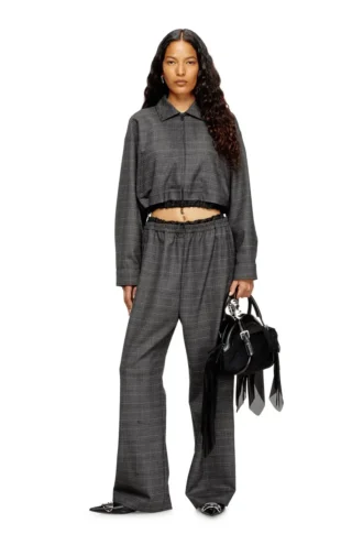 j-ting-fem Kurze Coach-Jacke aus Wollmischung mit Prince-of-Wales-Muster