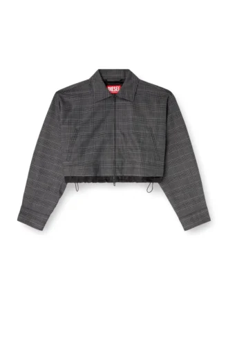 j-ting-fem Kurze Coach-Jacke aus Wollmischung mit Prince-of-Wales-Muster