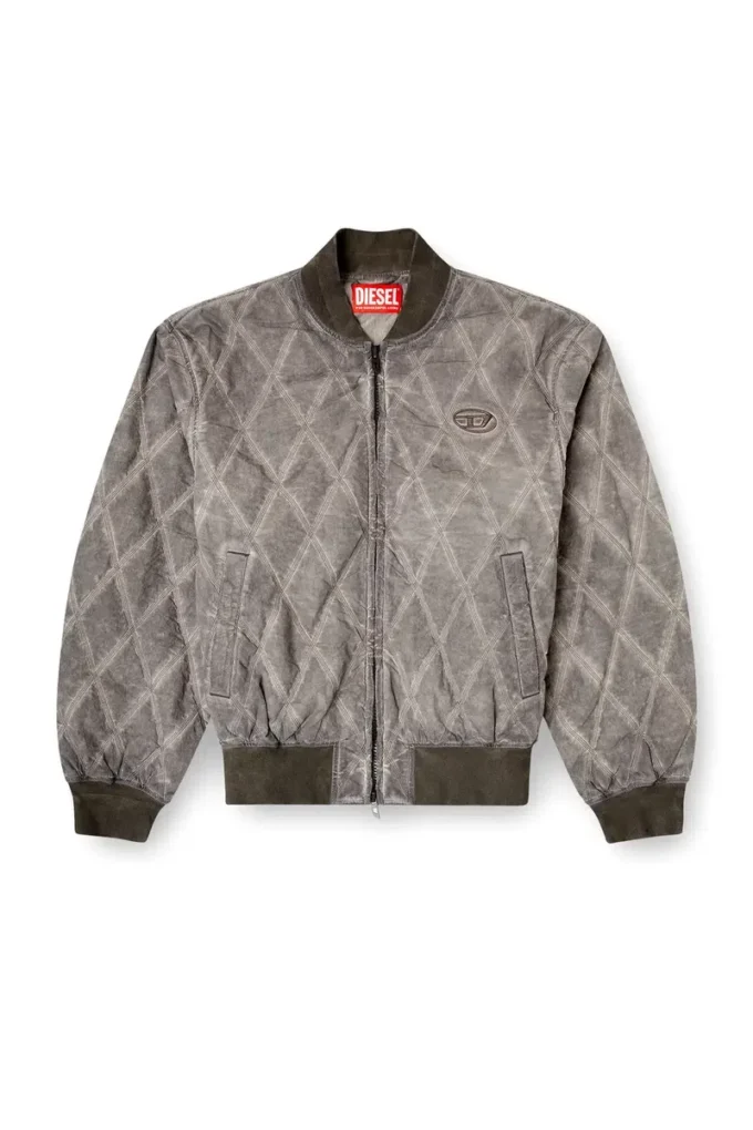 j-type-treat Gesteppte Bomberjacke mit Argyle-Muster