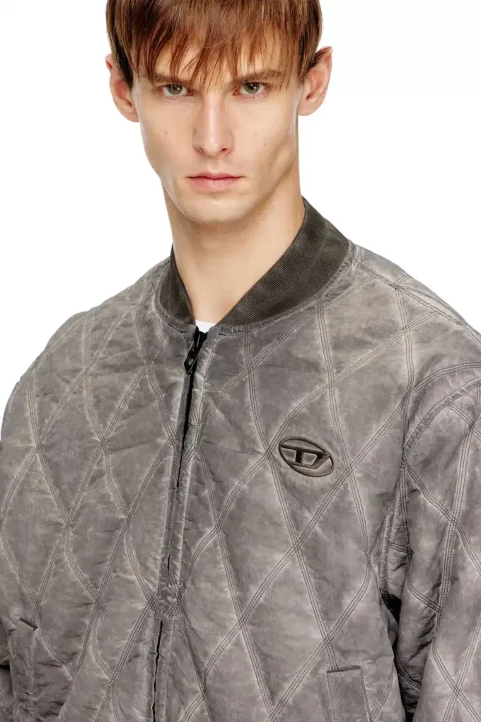 j-type-treat Gesteppte Bomberjacke mit Argyle-Muster