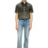 j-valois Kurzarmjacke aus Nylon in Denim-Optik