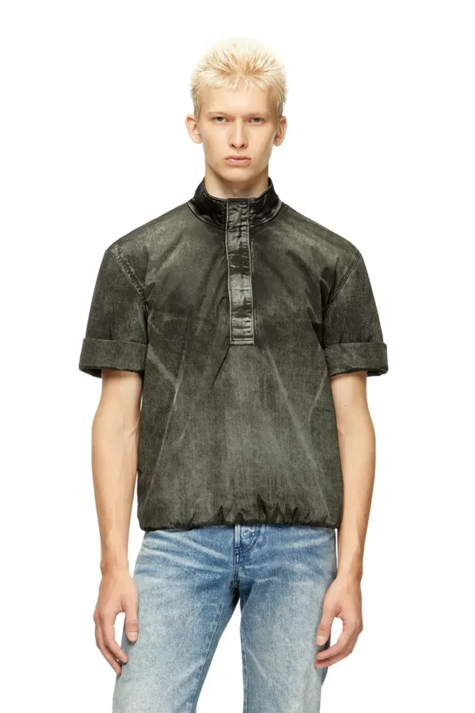 j-valois Kurzarmjacke aus Nylon in Denim-Optik