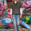 j-valois Kurzarmjacke aus Nylon in Denim-Optik