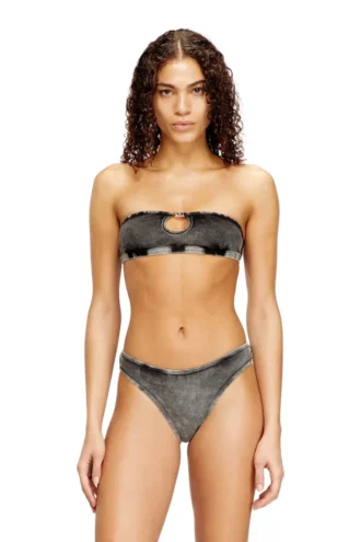 janette-dnm Weicher Bandeau-BH aus Baumwollripp mit Schmuckstein Oval D