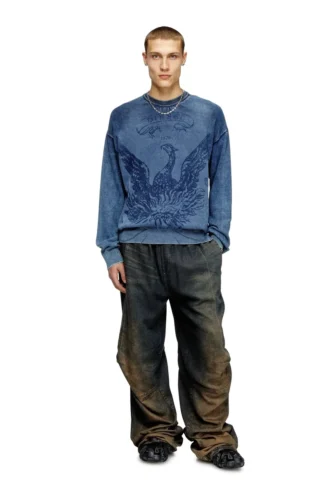 k-fenicol Indigo-Pullover mit Phoenix-Logo