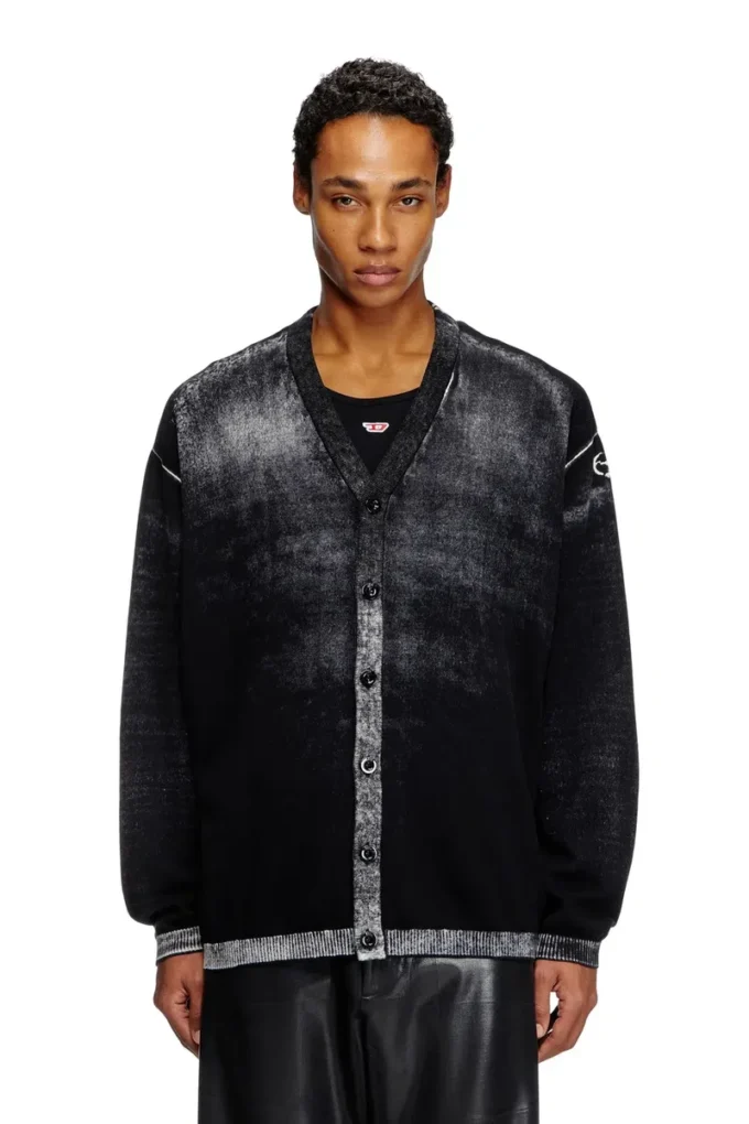 k-larence-cardigan-b Baumwollcardigan mit Reverse-Print k-larence-cardigan-b Baumwollcardigan mit Reverse-Print