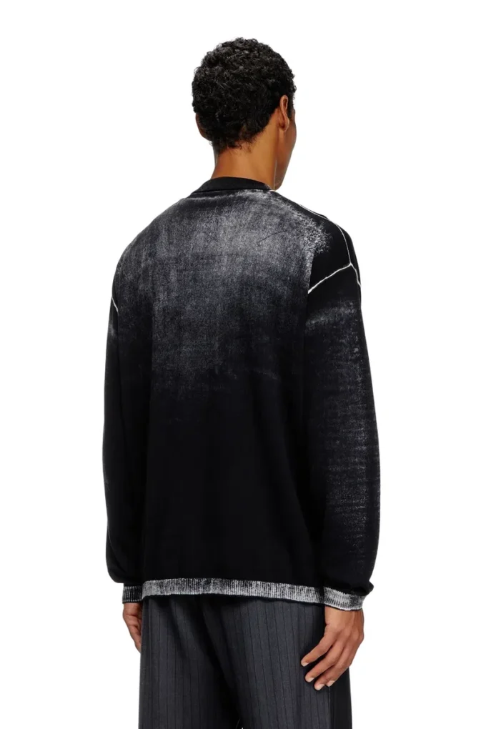 k-larence-cardigan-b Baumwollcardigan mit Reverse-Print k-larence-cardigan-b Baumwollcardigan mit Reverse-Print