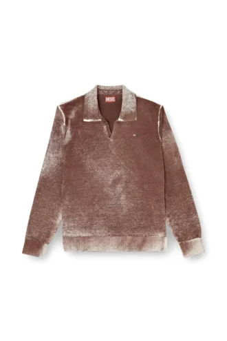 k-lawrence Polo-Pullover mit verblasstem Rückdruck