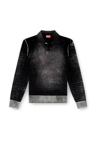 k-lorenzo Polo-Pullover mit umgekehrtem Aufdruck