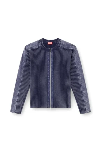 k-matty Strickjacke mit Reißverschluss und kontrastierenden Einsätzen