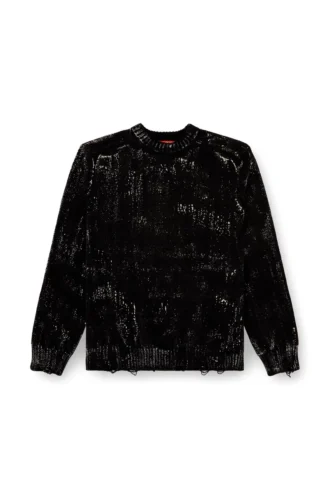 k-maxense Pullover in Distressed-Optik aus Wollmischung