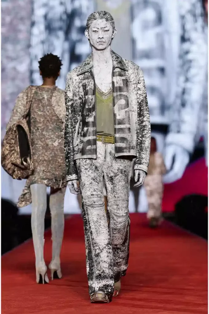 l-pylon-a Blousonjacke aus behandeltem Leder
