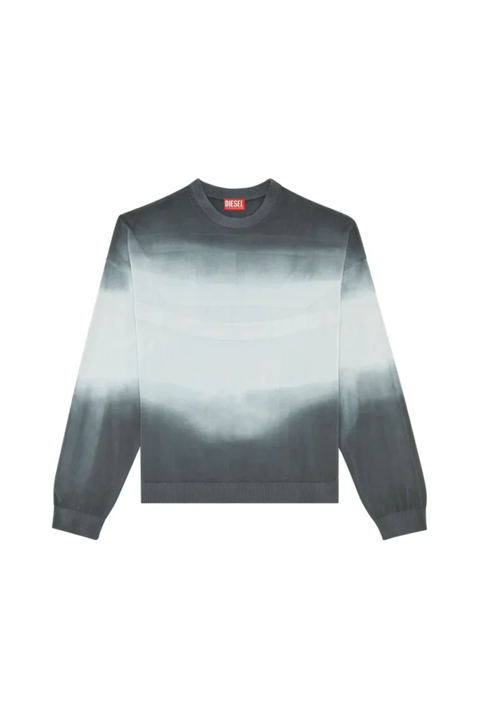 k-nevil Pullover mit Dégradé-Muster und übergroßem Logo