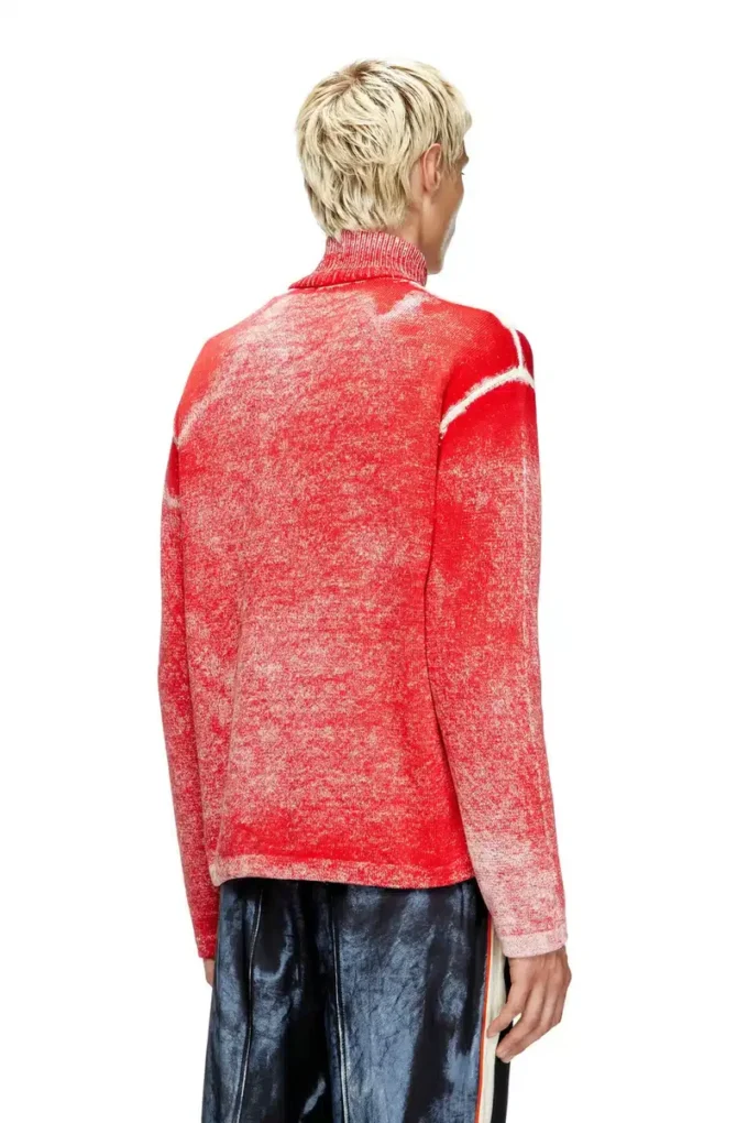 k-oliba-jkt Strickjacke mit Reißverschluss und gestreiftem Innenprint