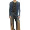 k-redram Strickjacke aus Denimgarn