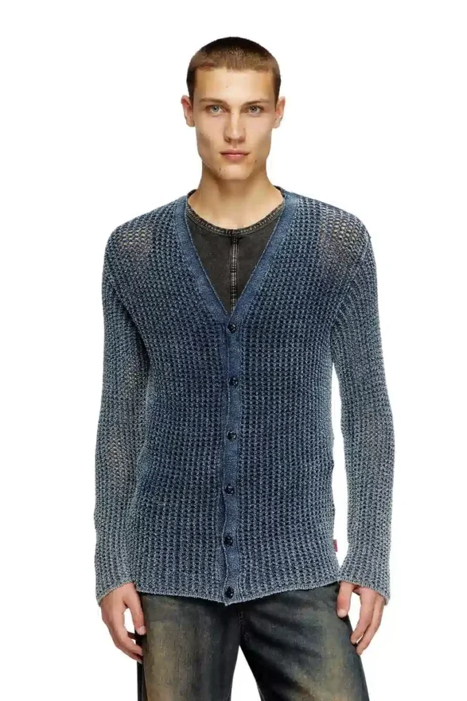 k-redram Strickjacke aus Denimgarn
