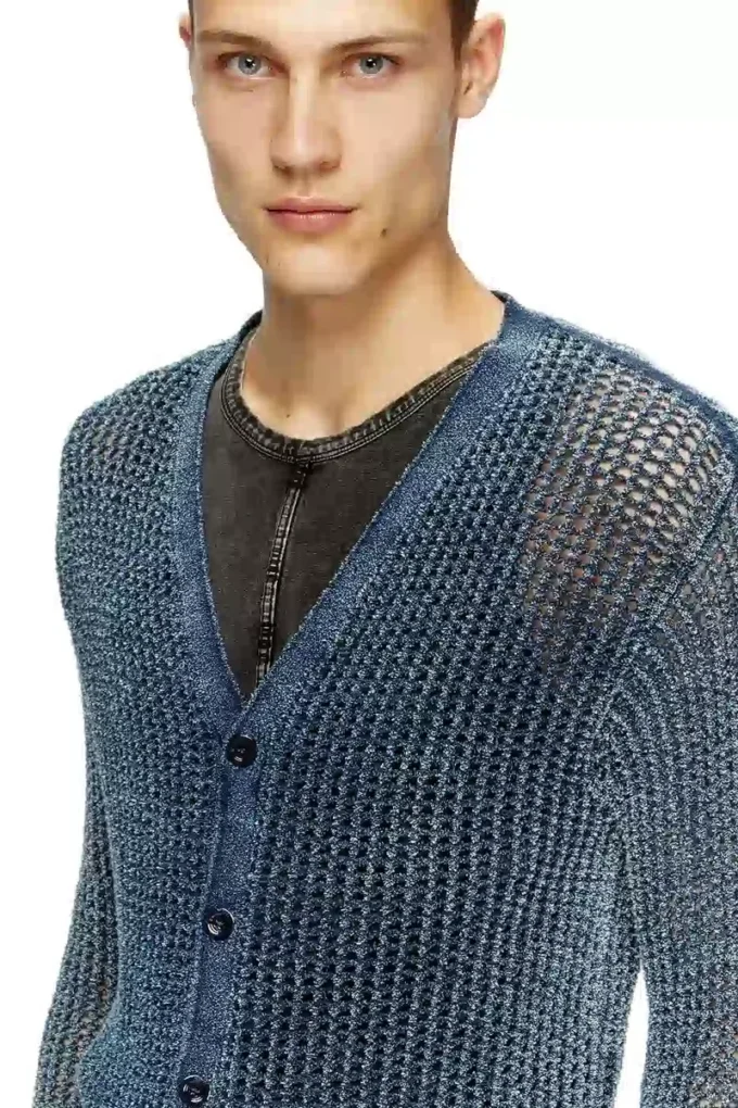 k-redram Strickjacke aus Denimgarn