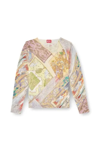 k-renton Leinenpullover mit mittelalterlichem Print