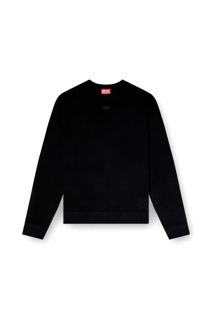 k-valiam Wollpullover mit ausgeschnittenem Logo