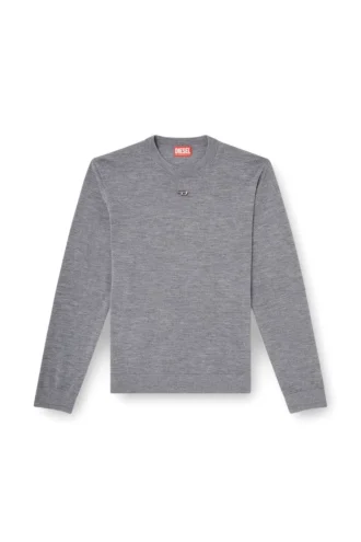 k-valiam Wollpullover mit ausgeschnittenem Logo