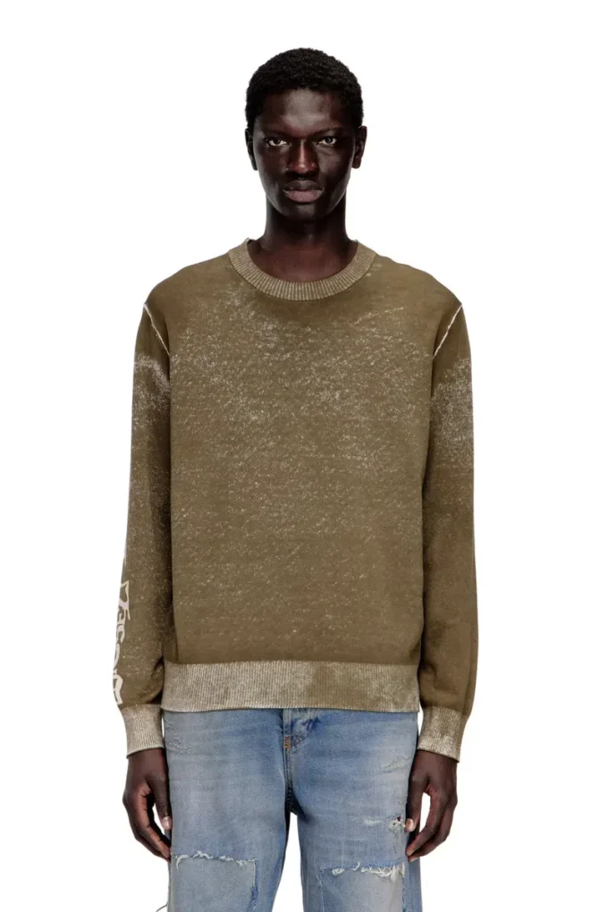k-yorki Pullover mit verblasstem Reverse-Print und Schriftzug