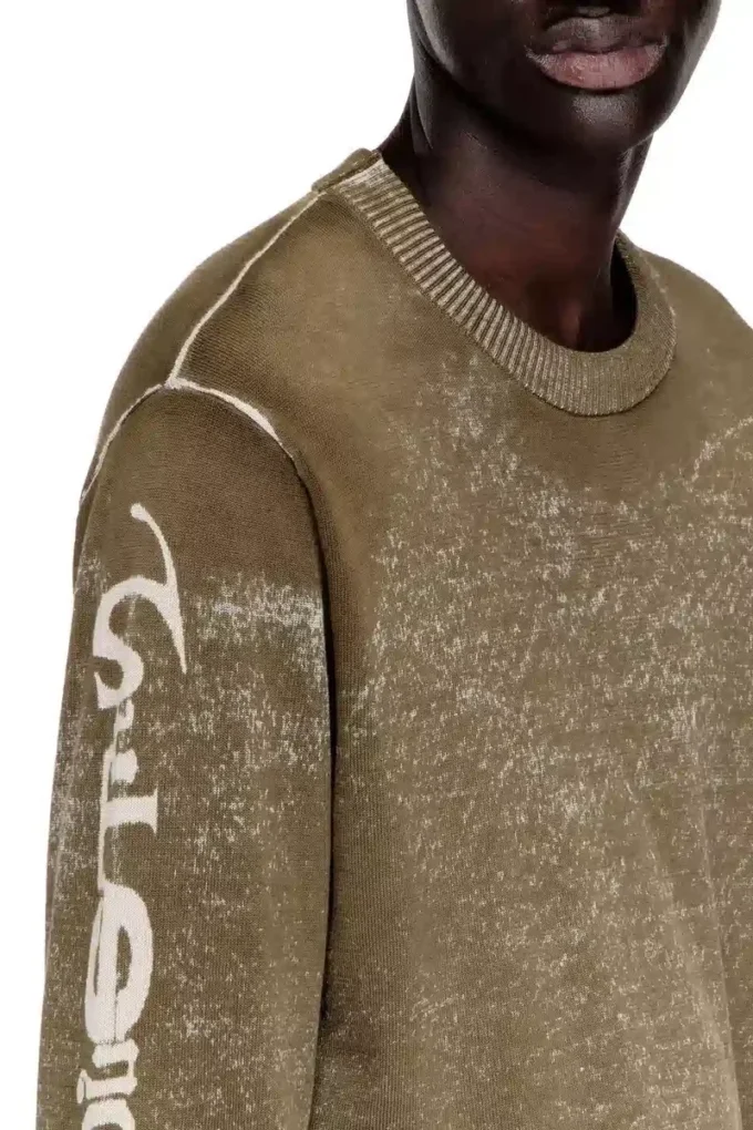 k-yorki Pullover mit verblasstem Reverse-Print und Schriftzug