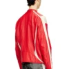 l-adam Bikerjacke aus Leder mit Farbblock-Design