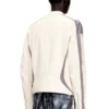 l-adam Bikerjacke aus Leder mit Farbblock-Design