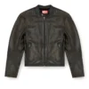 l-aross Bikerjacke aus Distressed-Leder