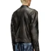 l-aross Bikerjacke aus Distressed-Leder