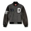 l-arry-cp Collegejacke aus Wolle und Leder
