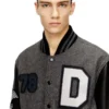 l-arry-cp Collegejacke aus Wolle und Leder