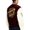 l-arry-cp Collegejacke aus Wolle und Leder