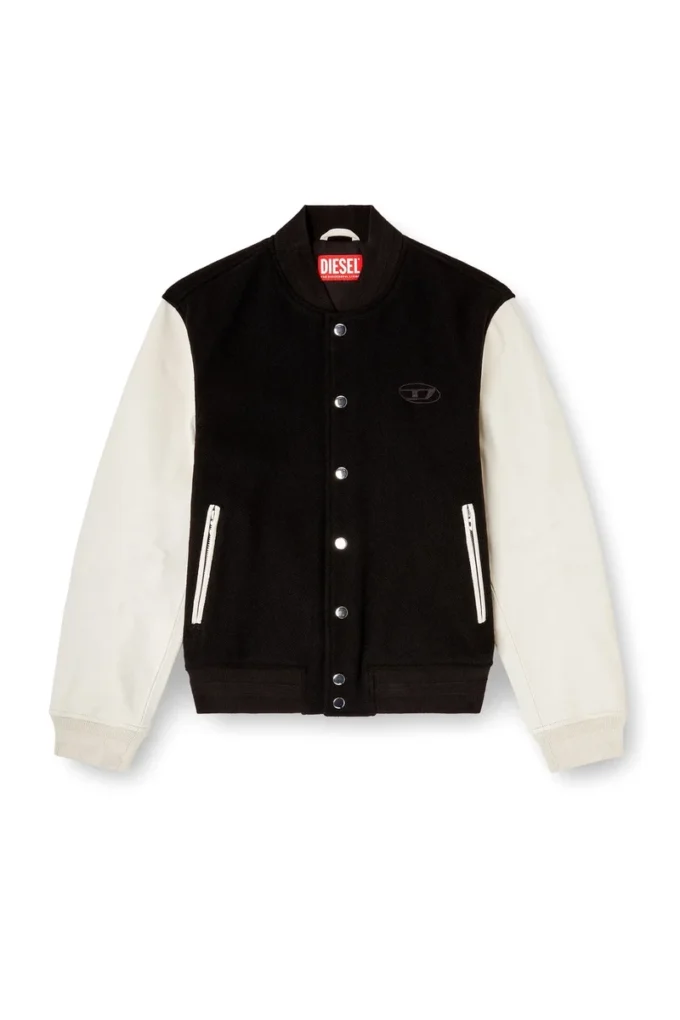 l-arry-wrd Bomberjacke aus Wollmischung und Leder l-arry-wrd Bomberjacke aus Wollmischung und Leder
