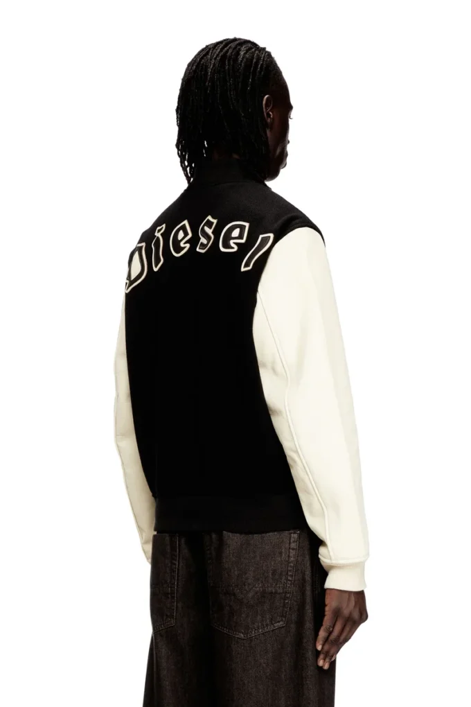 l-arry-wrd Bomberjacke aus Wollmischung und Leder l-arry-wrd Bomberjacke aus Wollmischung und Leder