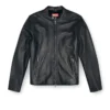 l-carver Leder-Bikerjacke mit geprägtem Logo