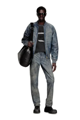 l-cobb Bomberjacke aus behandeltem Leder