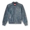 l-cobb Bomberjacke aus behandeltem Leder
