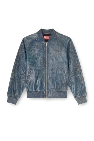 l-cobb Bomberjacke aus behandeltem Leder