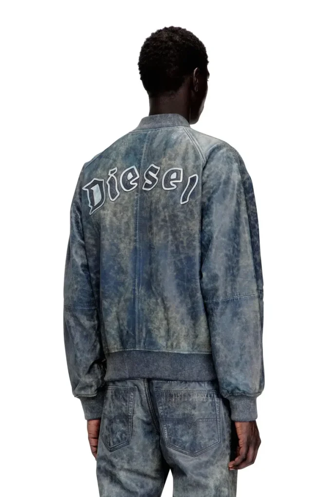 l-cobb Bomberjacke aus behandeltem Leder