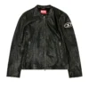 l-cobbe Bikerjacke aus geknittertem Leder